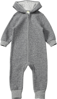 Overall mit Wollwalk, grau, Gr. 86/92 ALANA