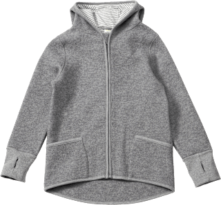 Jacke aus Wollwalk, grau, Gr. 110/116 ALANA