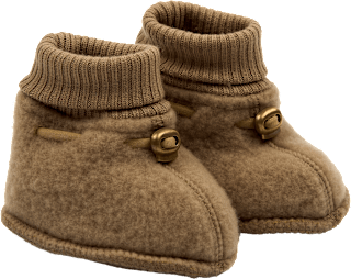 Schuhe mit Merinowolle, gold, Gr. 62/68 Mikk-Line