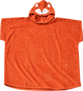 Badeponcho mit Fuchs-Kapuze, orange, Gr. 1 ALANA