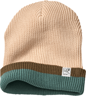 Mütze aus Strick mit Dino-Patch, beige, Gr. 52/53 ALANA