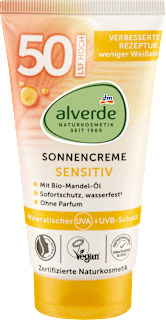 Cremă pentru piele sensibilă cu protecție solară SPF50 alverde NATURKOSMETIK