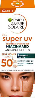 Sonnenfluid Gesicht super UV mit Niacinamid, LSF 50+ Garnier Ambre Solaire