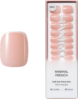 Künstliche Nägel Press Ons Short Square Minimal French Maniko