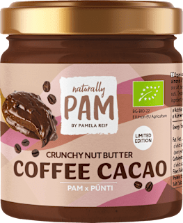 Nussbutter, Crunchy Nut Butter Coffee Cacao Naturally PAM