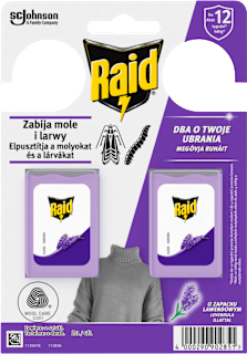 Żelowa zawieszka przeciw molom, lawenda Raid