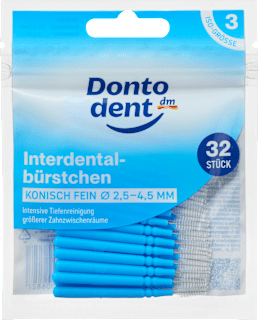 Interdentalbürsten 0,5 mm ISO 3, blau Dontodent