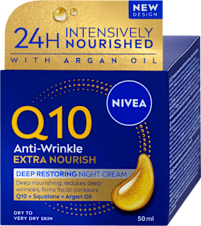 Q10 noční pleťový krém Extra Nourish Anti-Wrinkle NIVEA