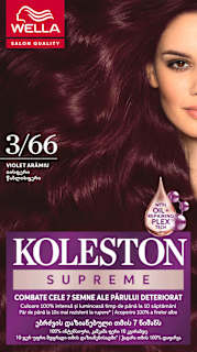 Vopsea permanentă 3/66 Violet arămiu WELLA KOLESTON