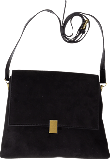 Umhängetasche klein schwarz und gold PURSET