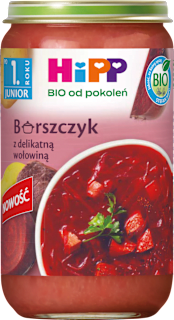 Barszczyk z delikatną wołowiną, po 1. roku HiPP