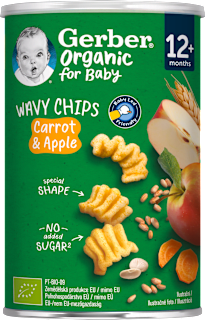 Wavy Chips mrkva a jablko Gerber Organic