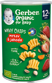Wavy Chips mrkva a jahoda Gerber Organic