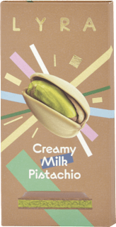 Mliečna čokoláda s pistáciovou náplňou Creamy Milk Pistachio LYRA