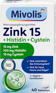 Cink + histidin + cistein, depo tablete s vremenskim otpuštanjem Mivolis