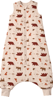 Schlafsack mit Beinen 3 TOG mit Waldtier-Muster, beige, 110 cm ALANA