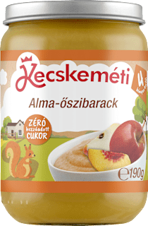 Bébidesszert alma - őszibarack gyümölcspüré 4 hónapos kortól Kecskeméti