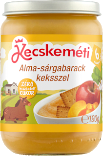 Bébidesszert sárgabarack- alma- keksz 6 hónapos kortól Kecskeméti