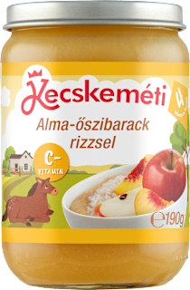 Bébidesszert alma - őszibarack- rizs 4 hónapos kortól Kecskeméti