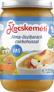 Junior menü alma - őszibarack csirkehússal 8 hónapos kortól Kecskeméti