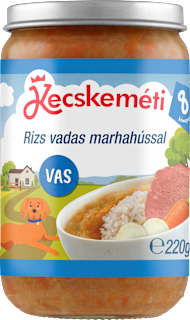 Bébimenü vadas marhahús rizzsel 8 hónapos kortól Kecskeméti