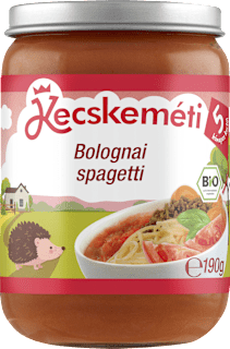 Bio bolognai spagetti, 5 hónapos kortól Kecskeméti