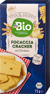 pšeničné sýrové krekry Focaccia dmBio