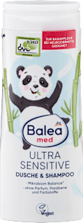 Gel za tuširanje in šampon za lase 2 v 1  Ultra Sensitive Balea med