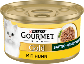 Nassfutter Katze Gold Saftig-Feine Streifen mit Huhn Purina Gourmet