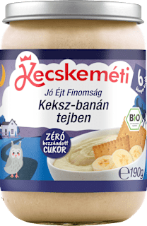 Bio keksz-banán tejbegríz Kecskeméti