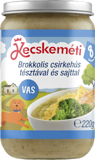 Junior menü brokkolis csirkehús tésztával és sajttal 8 hónapos kortól Kecskeméti