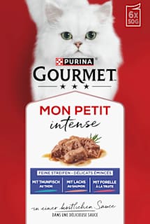 Nassfutter Katze mon Petit mit Tunfisch, Lachs & Forelle Purina Gourmet