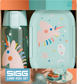 Trinkflasche & Brotdose Kinder Lumo unistars Set 2tlg SIGG