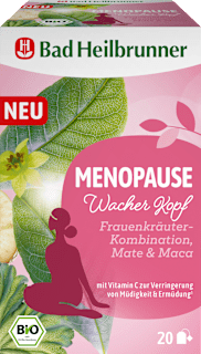 Kräutertee Menopause Wacher Kopf mit Mate & Maca (20 Beutel) Bad Heilbrunner