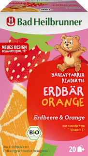 Früchtetee Erdbär Orange für Kinder (20 Beutel) Bad Heilbrunner