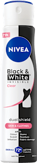 Black & White Invisible dezodorans u spreju Clear NIVEA