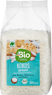 Bio kokosova moka, grobo mleta in sušena dmBio