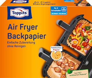Backpapier Air Fryer eckig Toppits