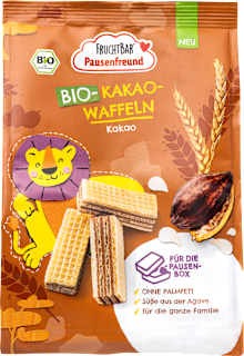 Kindersnack Kakao Waffeln ab 3 Jahren FRUCHTBAR Pausenfreund