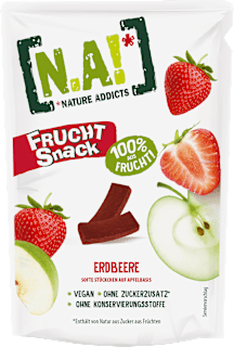 Trockenfrüchte, Fruchtsnack Erdbeere, Softe Stückchen auf Apfelbasis N.A!