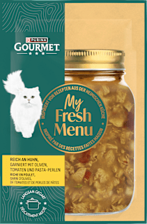 Nassfutter Katze reich an Huhn, my fresh menue Purina Gourmet