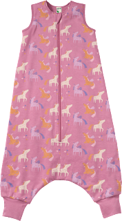 Schlafsack mit Beinen 2 TOG mit Einhorn-Muster, rosa, 100 cm ALANA