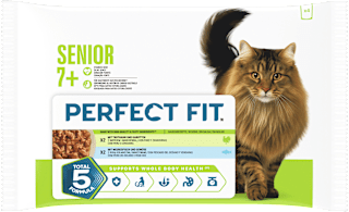 Nassfutter Katze 7+ mit Truthahn und Meeresfisch in Sauce PERFECT FIT