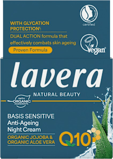 Crema da notte antirughe Basis Sensitiv lavera NATURKOSMETIK