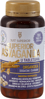 Organska SUPERIOR AŠVAGANDA u tabletama JUST SUPERIOR