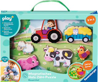 Puzzle Magnetisch-Holz play+ Bauernhof Ravensburger