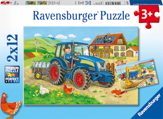Puzzle Baustelle und Bauernhof Ravensburger