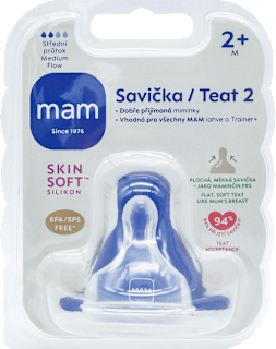 savička střední průtok silikonová, 2m+ mam