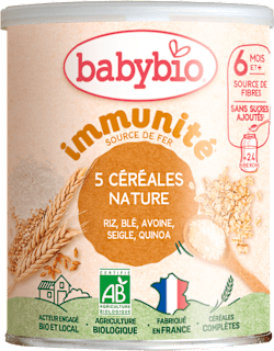 nemléčná 5zrnná obilná kaše immunité babybio