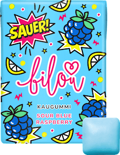 Kaugummi, Sour Blue Raspberry bilou